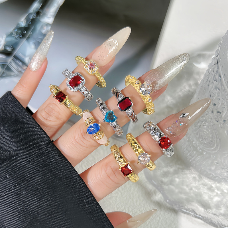 New Chinese-style retro wheat ear brushed open ring with a high-end feel, simple and niche design for women, fashionable and versatile ring Application Scenario