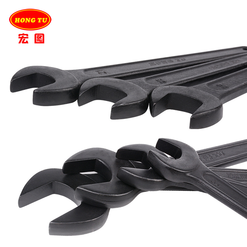 Hongtu straight handle extended heavy-duty thickened single-head open-end wrench strike fixed wrench tool 24 36 48 120mm Application Scenario