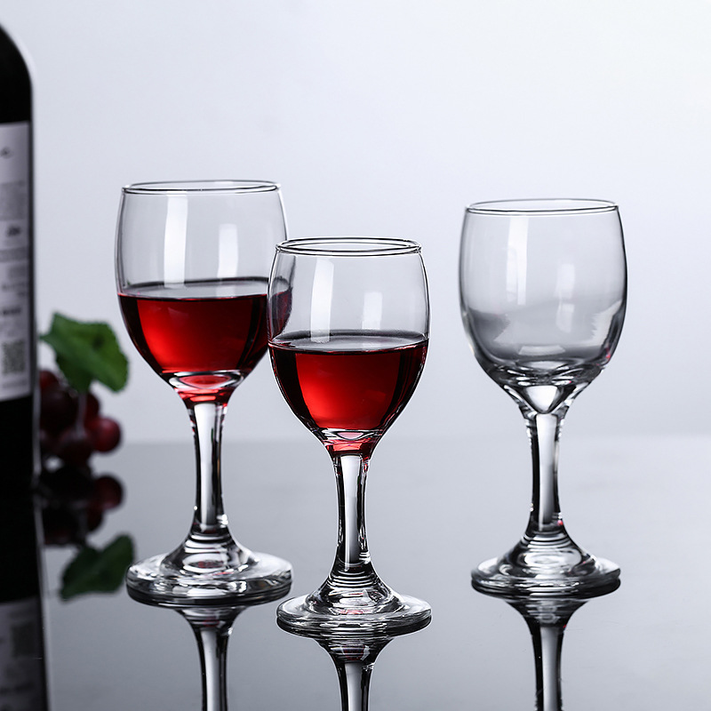 Wholesale high-end red wine glass sets, European wine glasses, champagne glasses, wide-bellied goblets, glass red wine glasses, cross-border Specification drawing