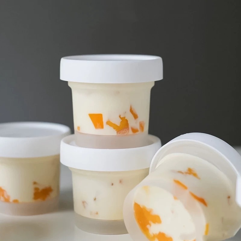 Internet-famous ice cream knocking cup, cold brew yogurt box, milk jelly pudding, dessert ice cream, burnt grass jelly, fruit scoop packed cup details Picture