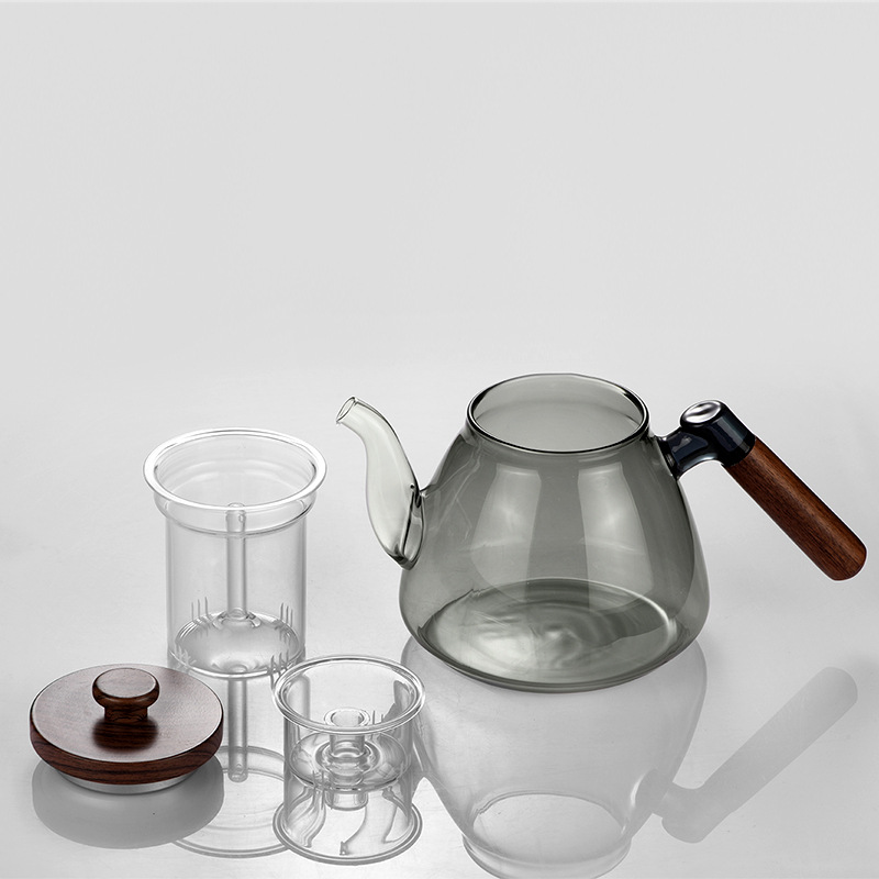 Glass teapot, tea water separation and filtration teapot set, high-temperature resistant household electric ceramic stove, tea steaming and boiling set around the stove Application Scenario