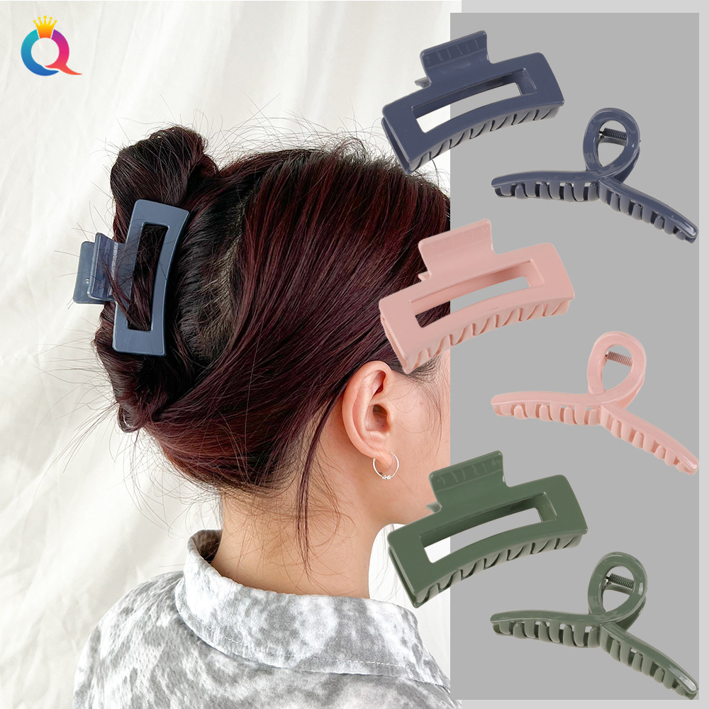 Qiyue Cross-border Cross-shaped hair clips, simple shiny scratch clips, shark clips, hair clips, hair accessories wholesale details Picture