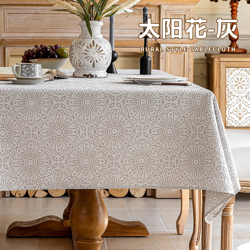 The printed tablecloth is waterproof and oil-proof