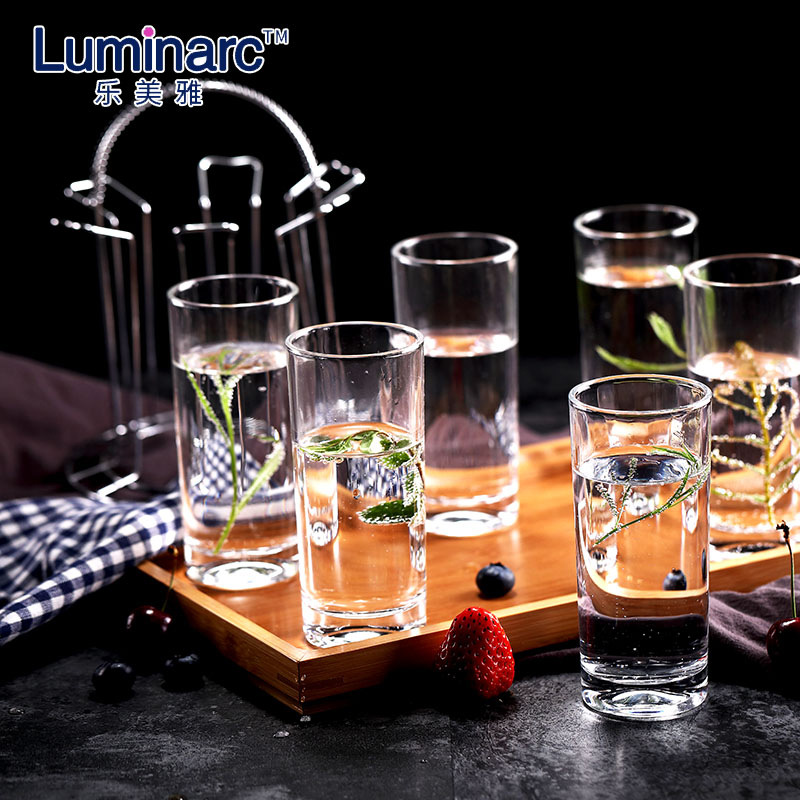 Lemeiya transparent glass Cup Home Set, drinking cup, Milk and Juice cup, Egg Cup, ins Tea Cup 6-piece set Specification drawing