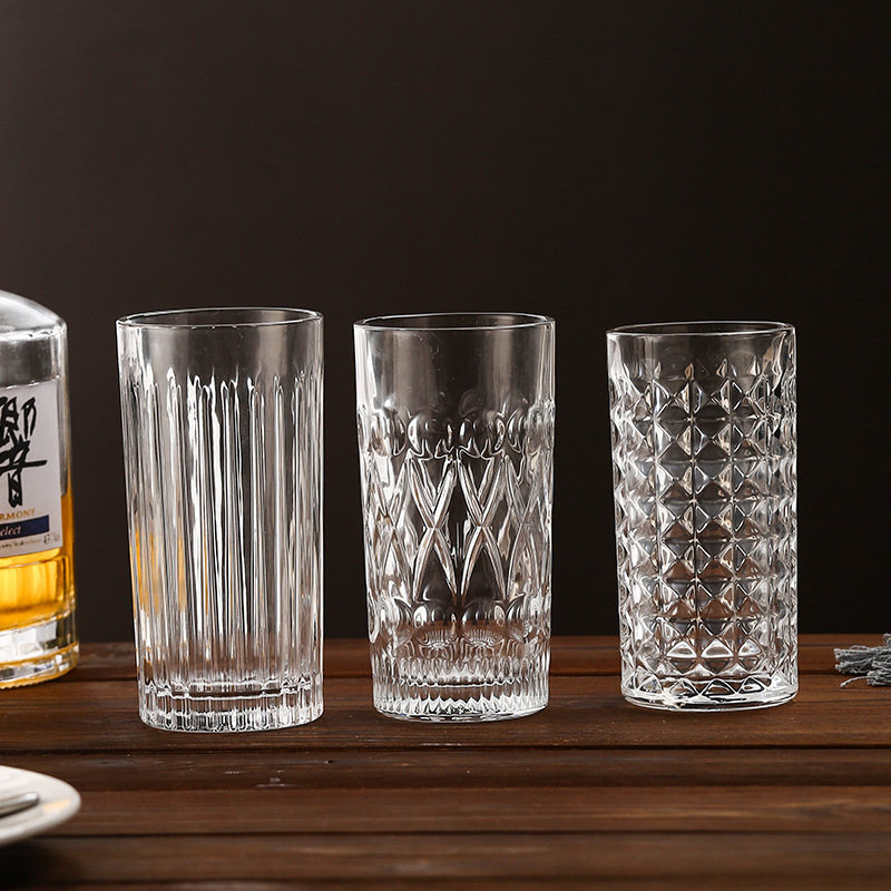 Creative whisky glass, large foreign wine glass, whisky glass, beer glass, milk breakfast glass, juice drink glass full figure