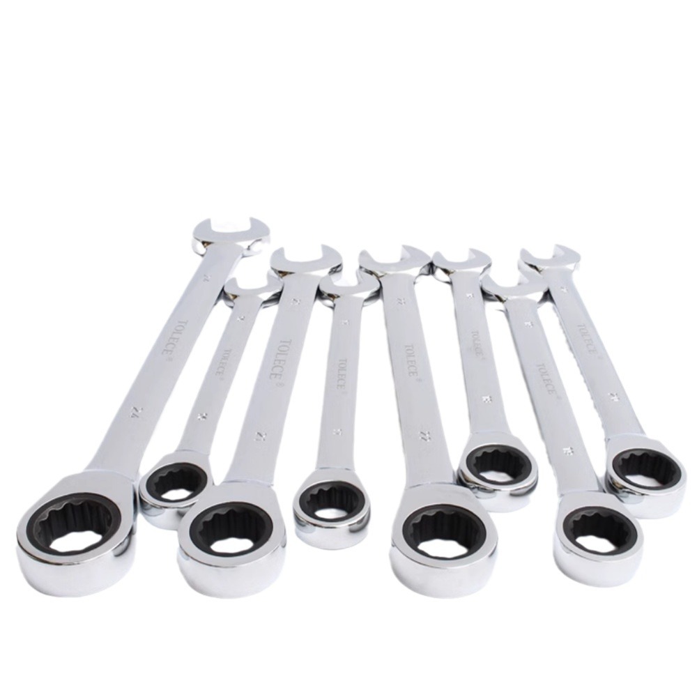 Manufacturer's ratchet wrench quick plum blossom opening automatic bidirectional multi-functional dual-purpose plum blossom wrench tool set Item Picture