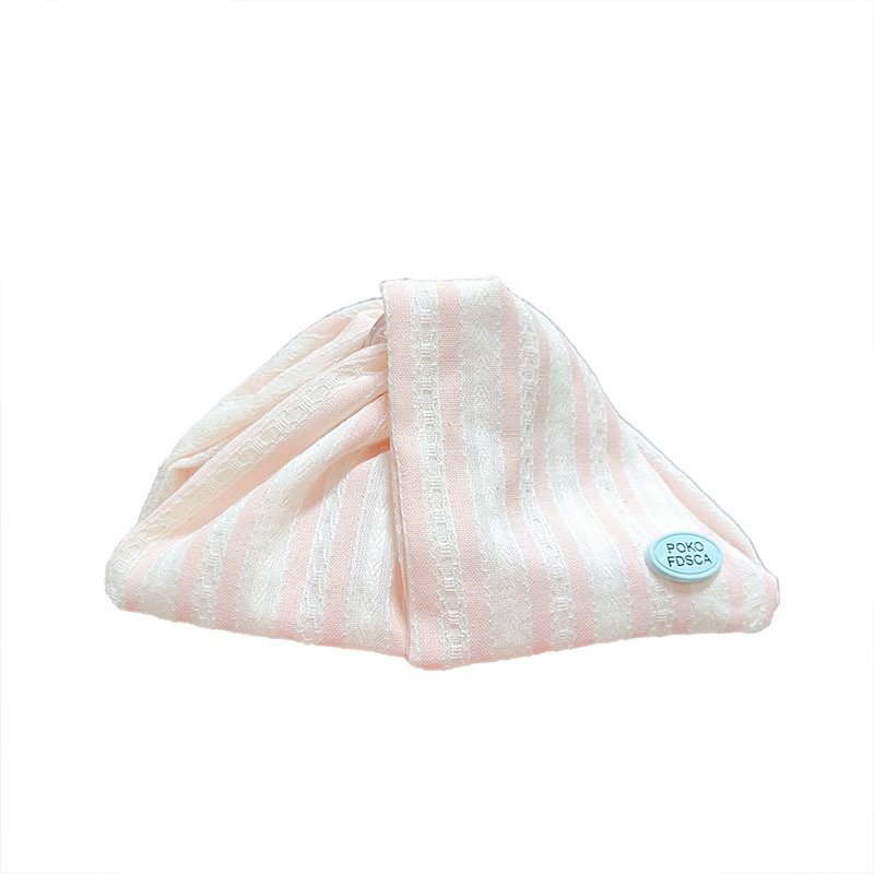Refreshing striped triangular fabric gripper, high-end and sweet hair gripper, shark gripper, back head updo hair gripper accessory Item Picture