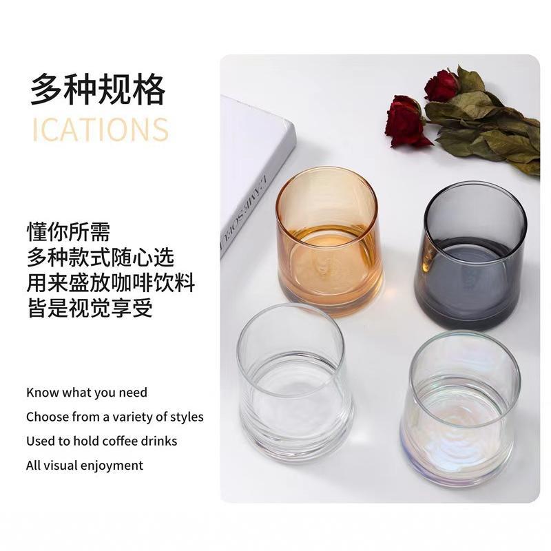 New minimalist glass cups, colorful home Ins-style Nordic wine glasses, high-appearance-level cups, transparent water cups, whisky cups Application Scenario