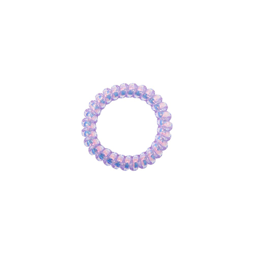 Qiyue Korean blue and purple telephone line hair tie, simple and elegant ponytail hair tie, hair tie for washing face, colorful hair tie and hair accessory Item Picture