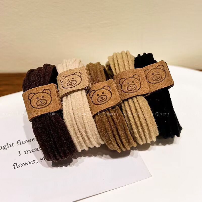 In autumn and winter, there are cute little bear headbands, high-elasticity rubber bands, hair ties for ladies, and high ponytail rubber bands for girls Specification drawing