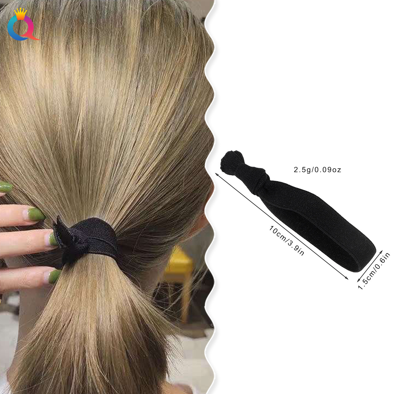 Wholesale of popular accessories on Qiyue Amazon: sports hair ties, hair bands, high-elasticity hair ties, durable rubber bands and hair ties details Picture