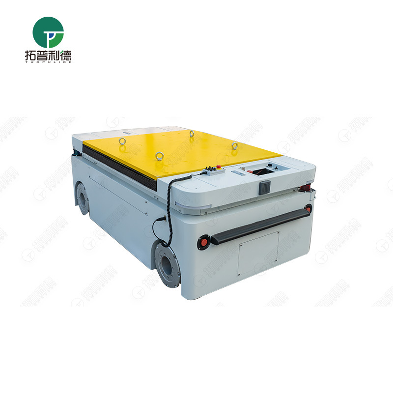 Overseas export AGV carts, automated electric material handling vehicles, laser navigation, platform lifting, and omnidirectional movement of wheel-mounted wheels Item Picture