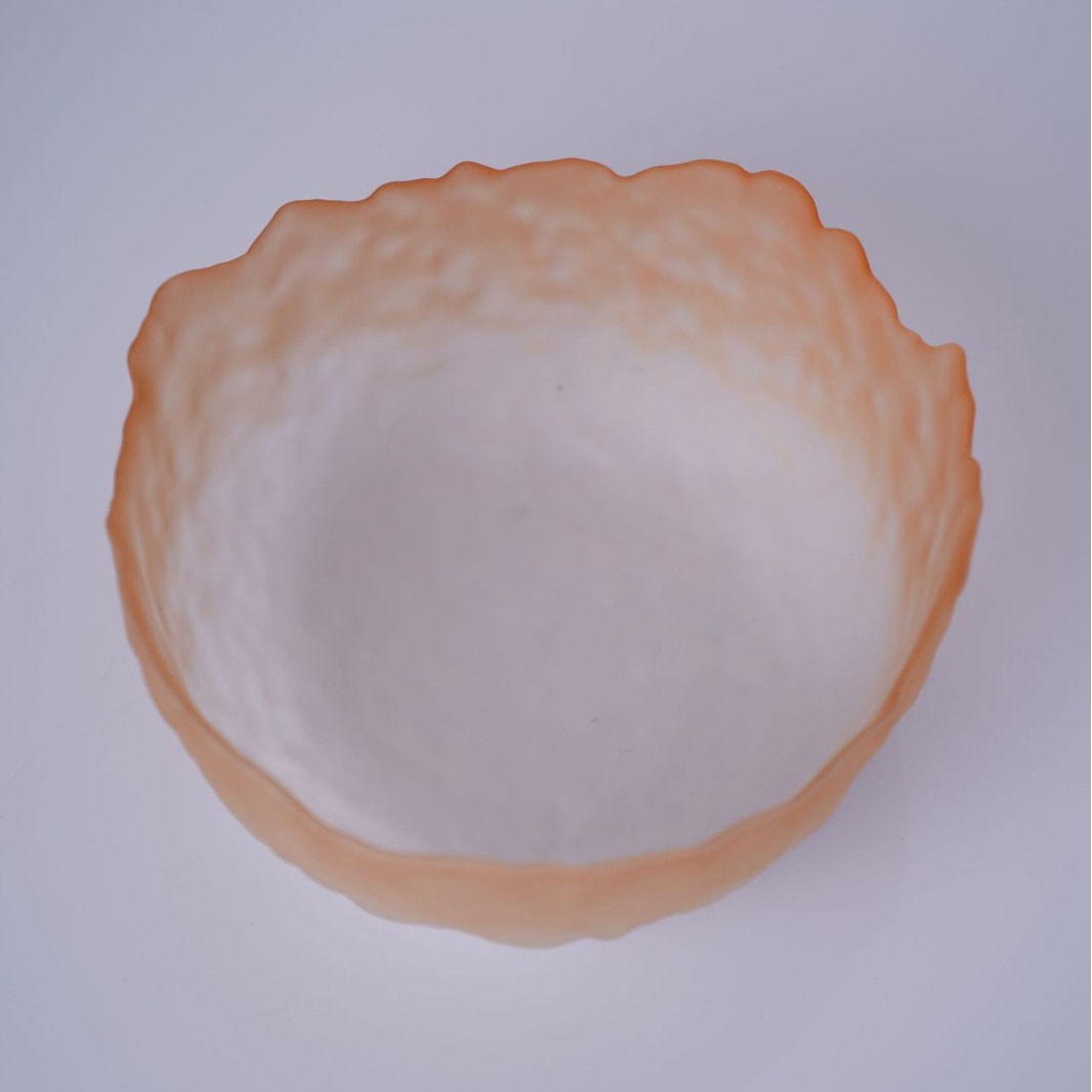 Wholesale of Japanese-style hammered wax apple glass bowls, minimalist InS-style dessert, fruit and salad bowl sets for household tableware full figure