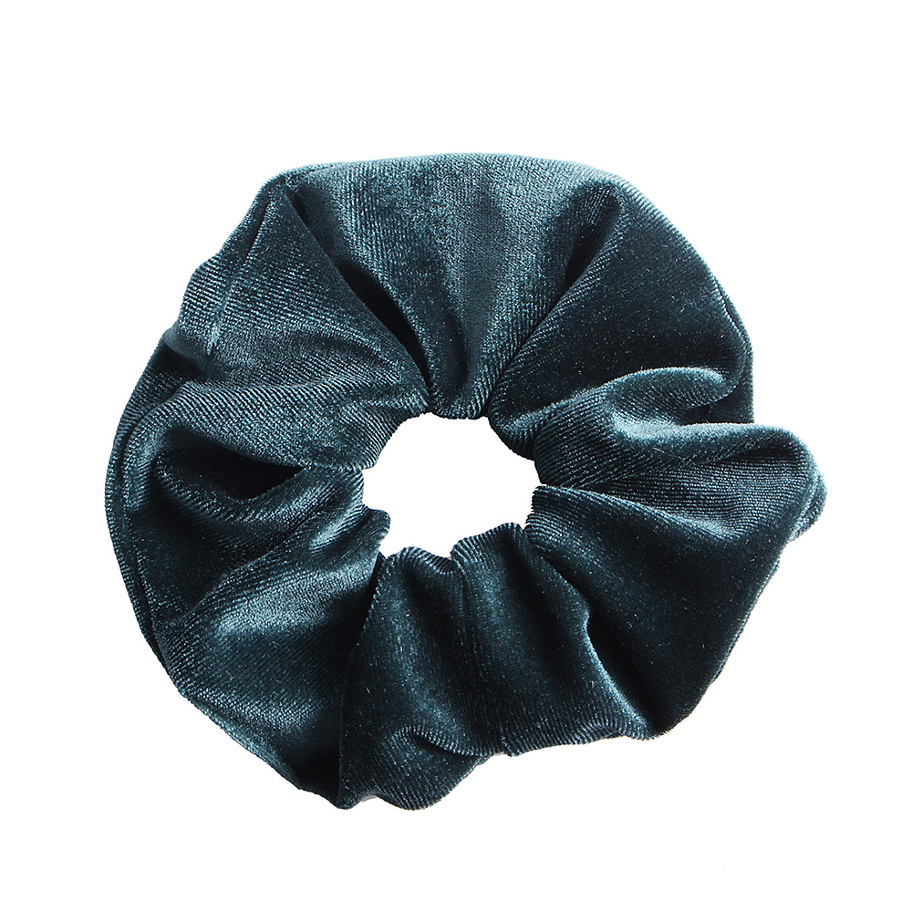 Qiyue manufacturer offers wholesale of European and American velvet hair ties, Amazon velvet fashionable ponytail curls and hair ties Item Picture