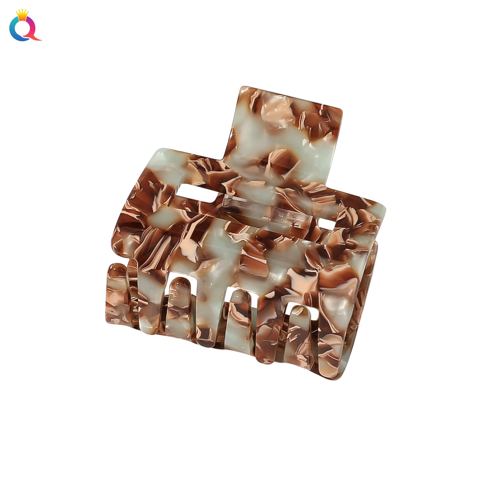 Qiyue Korean-style acetic acid hair clips, hair curls, hair clamps, hair accessories, ins high-end black and white clips, hair accessories, hair clips wholesale Item Picture