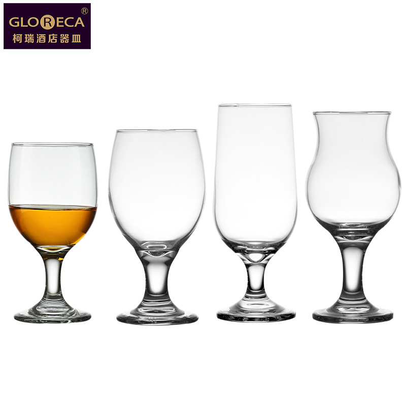 Curry high-footed beer mugs, red wine glasses, wine glasses, creative cups, juice drink cups, glass water cups with LOGO printing full figure