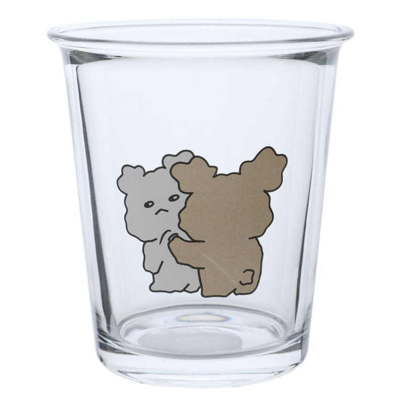 Wholesale of Bolimei Korean InS-style glass coffee cups, cold brew cups, latte breakfast cups and household drinking water cups Item Picture