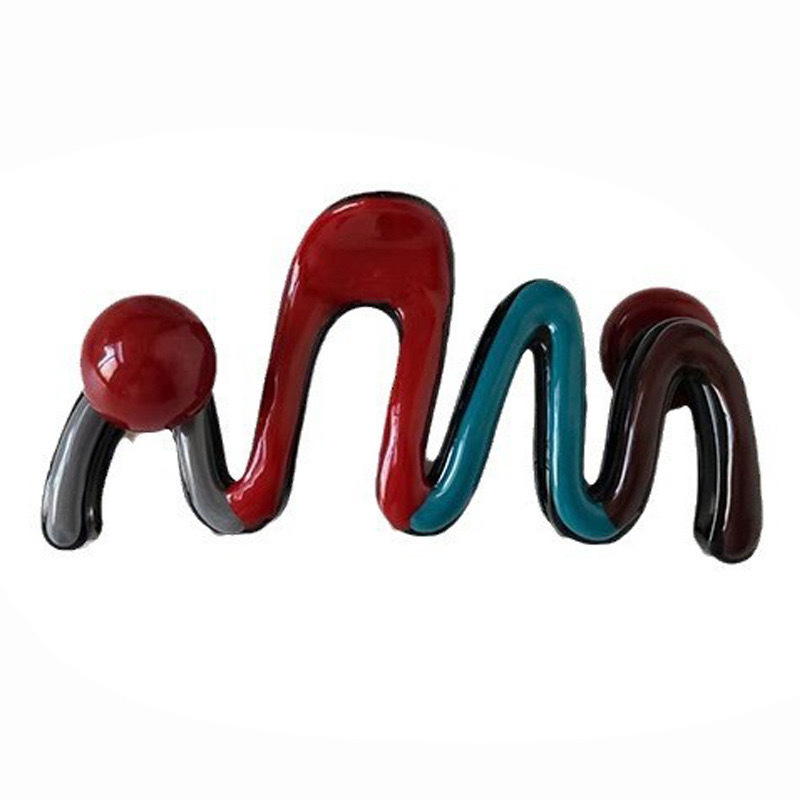 Ankara red bow star-shaped hairpin for the back of the head with a large amount of hair, shark hairpin new Spring and summer niche fashion hair accessory Item Picture