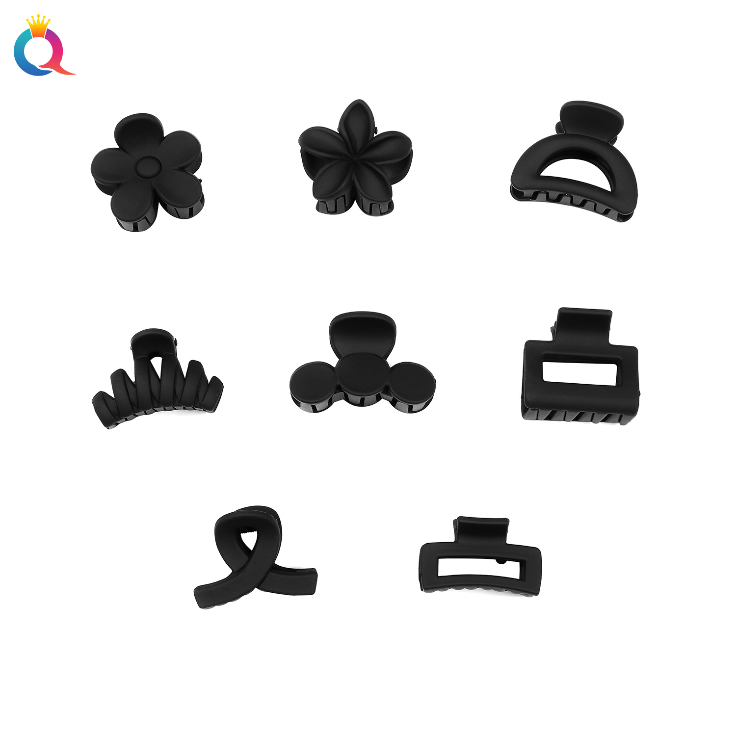 Qiyue Cross-border Small matte hair clip, cute updo hair clip, women's high-end look, shark clip hair accessory at the back of the head wholesale Item Picture
