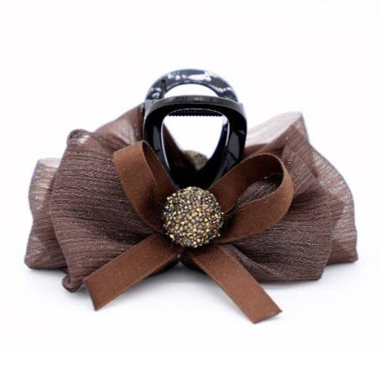 The new trendy hair accessory, mesh bubble bow clip, Korean elegant style, shark clip, high-end feel Item Picture