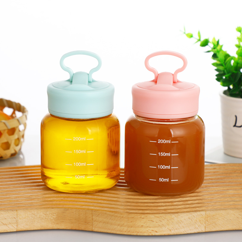 Children's mini glass water cup, soy milk cup, milk tea cup, mobile phone stand cup, chubby cup, portable and cute shaker cup Specification drawing