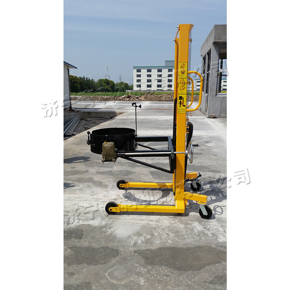Small electric oil drum transporter, plastic oil drum Tietong hoist, warehouse stacking and tilting oil transport vehicle details Picture