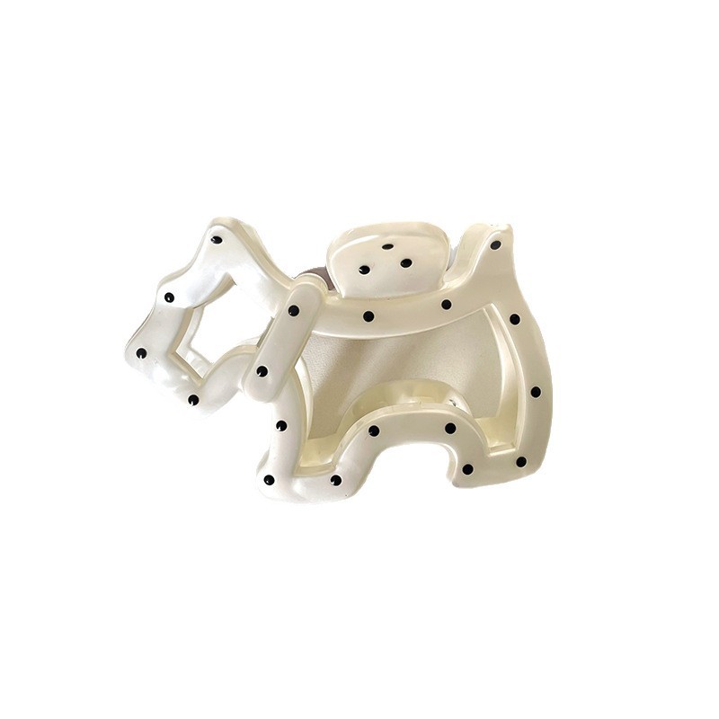 Polka dot puppy claw clip women's new simple and elegant shark clip small back head bun hair clip hair accessory Headwear Item Picture