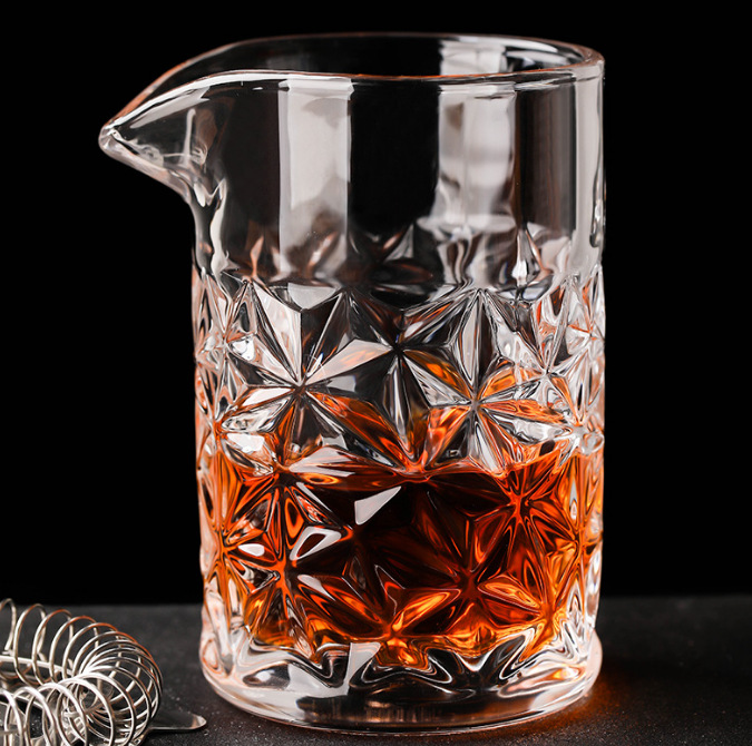 Japanese-style crystal cocktail glass, household bar cocktail mixing and stirring cup, cocktail tool set details Picture