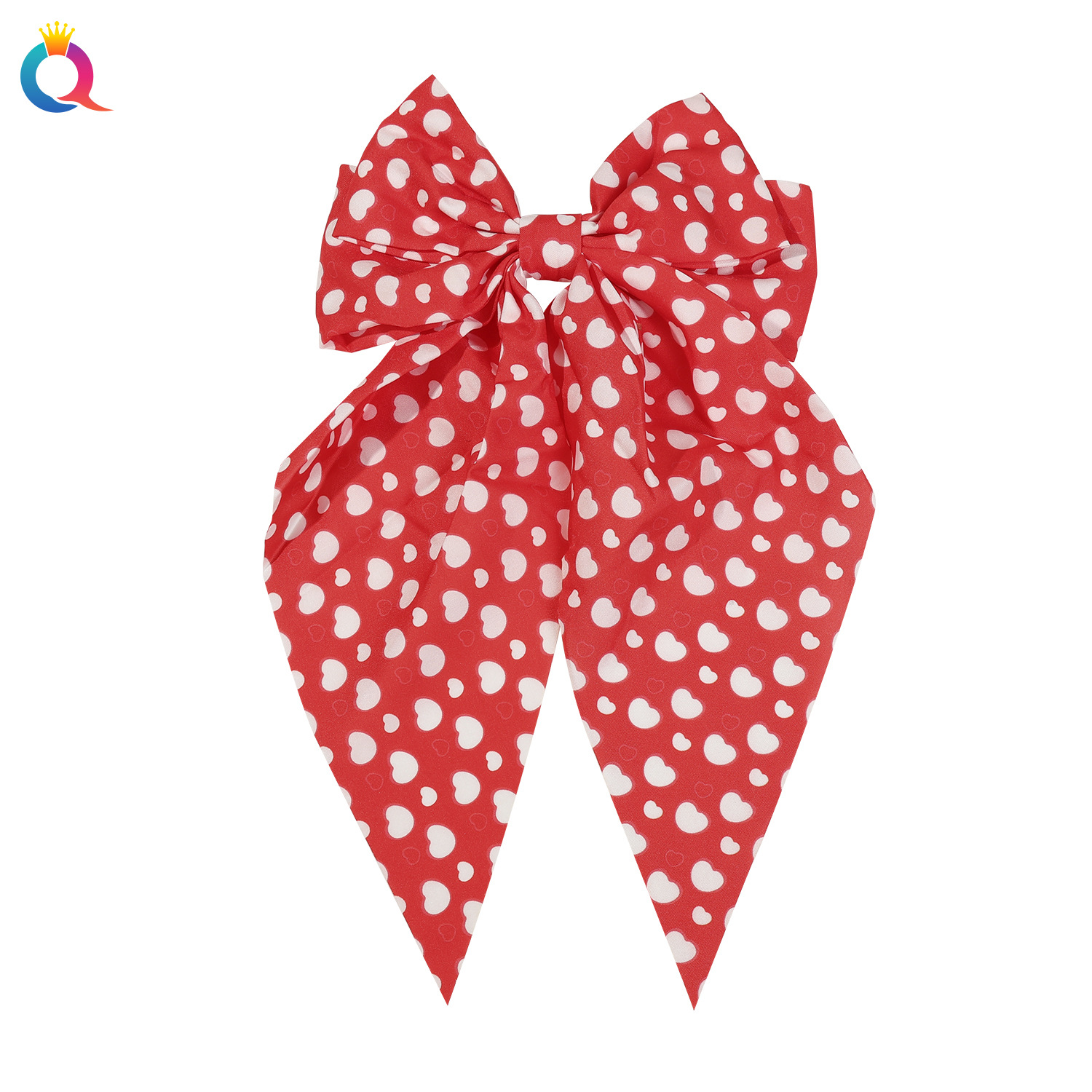 Qiyue Cross-border Valentine's Day Love Bow Hair Clip, Women's coil Hair clip, back of the head spring clip, hair accessory wholesale Item Picture