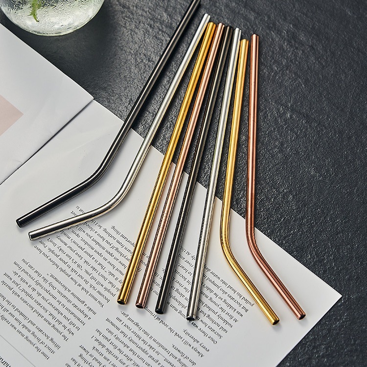 304 stainless steel eco-friendly straw Mason Cup cocktail juice drink, curved metal elbow creative long drinking tube Application Scenario