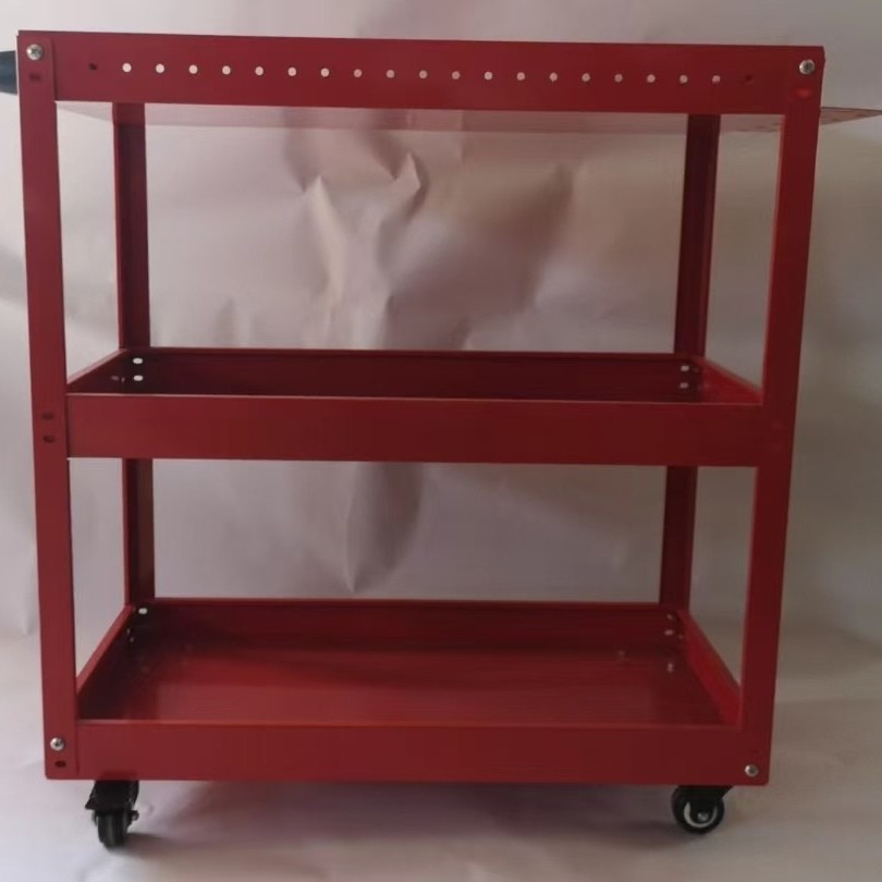 Wholesale of three-layer mobile tool carts with brake wheels, three-layer parts carts, maintenance handcarts, and two-layer tool carts full figure