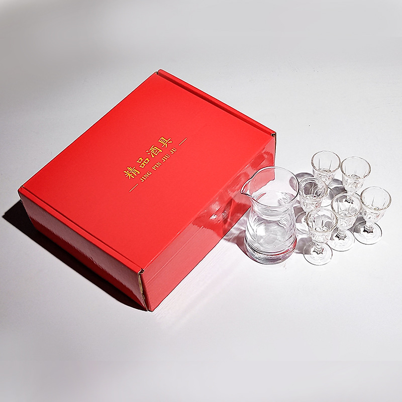 Wholesale of Qinglian Baijiu Cup gift box, wine set, one-mouth cup, wine cup, gift, safe packaging, wine divider and swallowing cup full figure