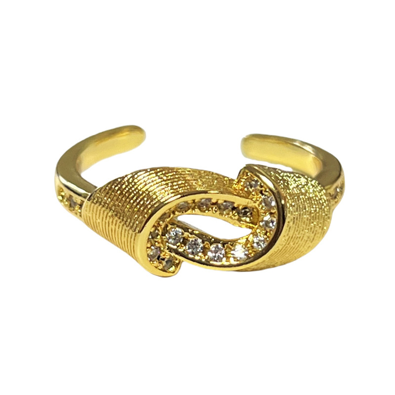 High-end, fashionable and individual Mobius brushed retro open-top ring, simple and gender-neutral couple ring for women Item Picture