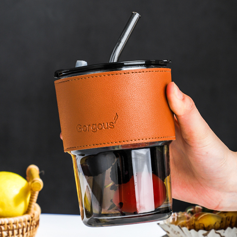 Bamboo joint cup, water cup, high appearance level, summer cup, portable coffee straw cup, household glass cup, one piece consignment with free shipping Application Scenario