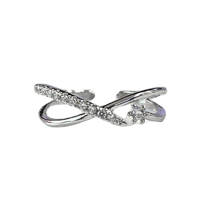 Simple and elegant, small and unique ring for women, adjustable fashionable clasp, irregular lightning line, personalized index finger ring Item Picture