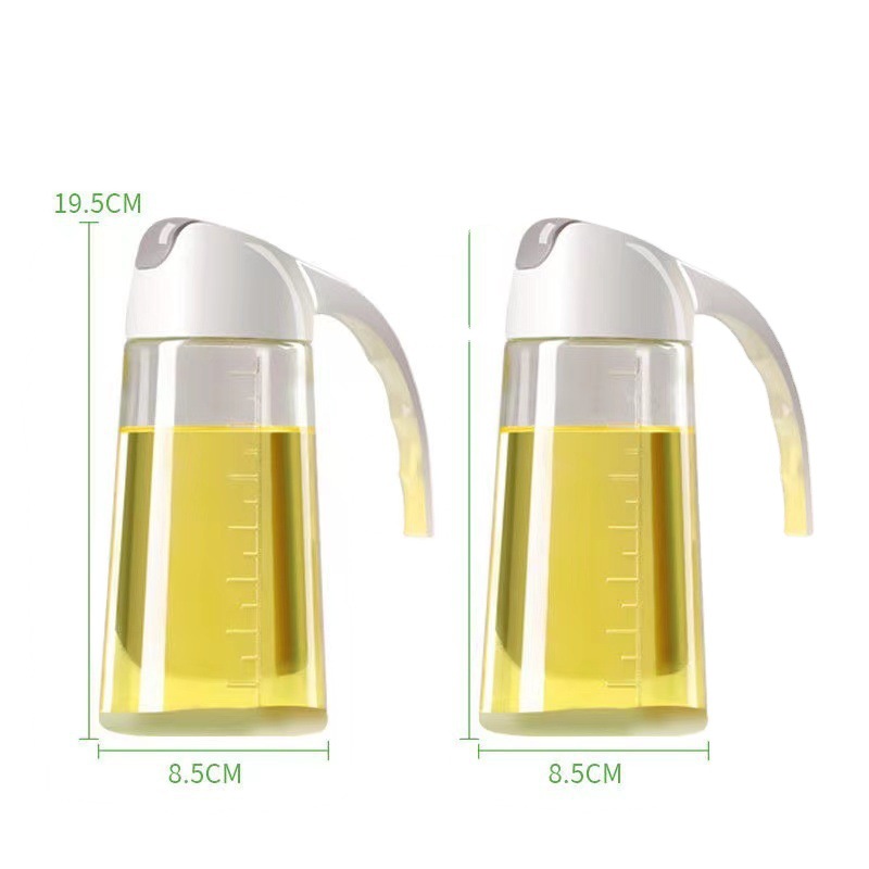 Wholesale automatic opening and closing non-hanging cup oil jugs, household seasoning bottles, soy sauce bottles, large-capacity leak-proof glass oil jugs for household use Item Picture