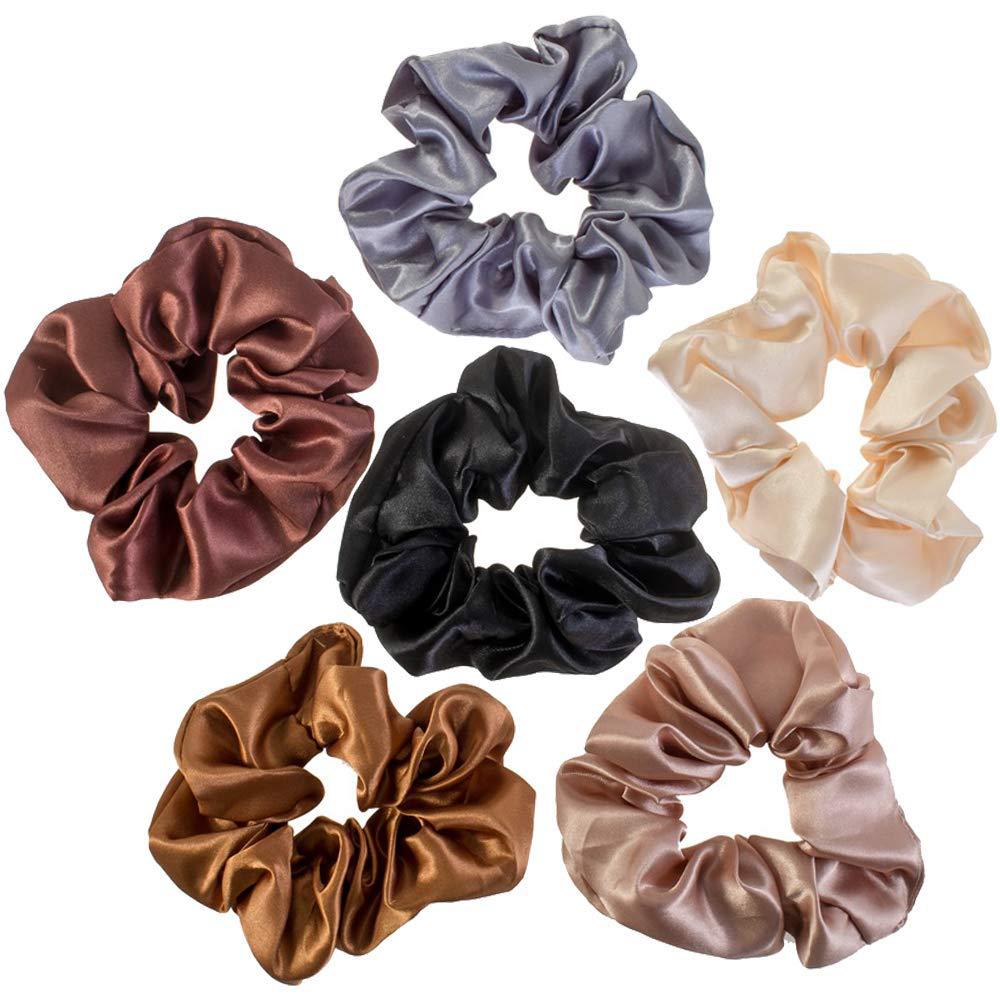 Qiyue European and American cross-border new hair band set, colored fabric large intestine band, solid color fabric band, hair tie and headwear manufacturer wholesale full figure