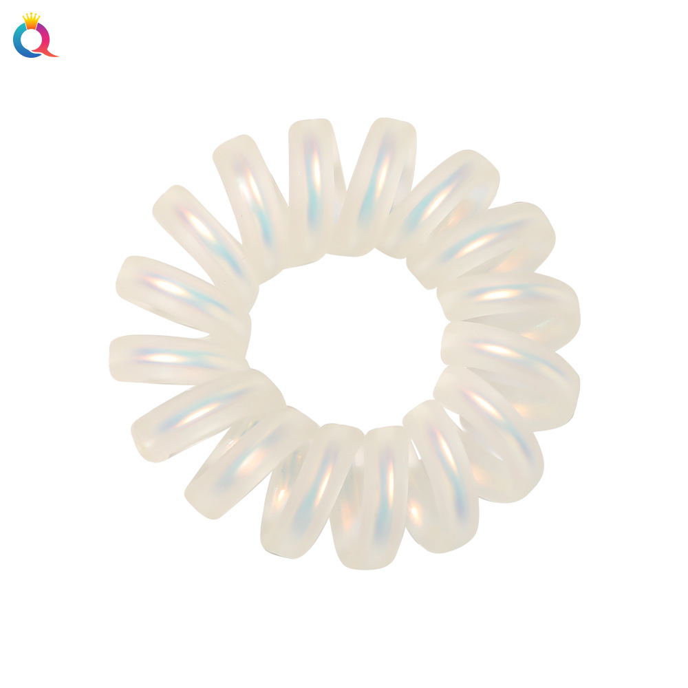 Qiyue Mermaid Girl telephone line hair tie girl matte seamless phone headband, thick ponytail, simple Korean rubber band Item Picture