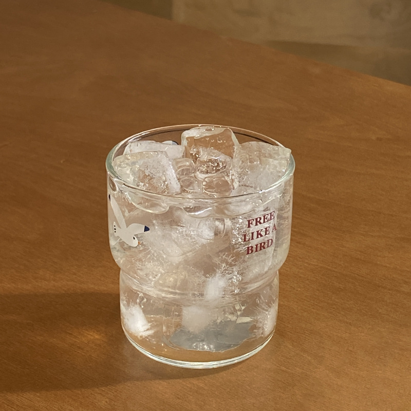 The ins clear and transparent Bird niche coffee cup features a simple yet sophisticated feel. It can withstand high temperatures and is as free as a bird details Picture