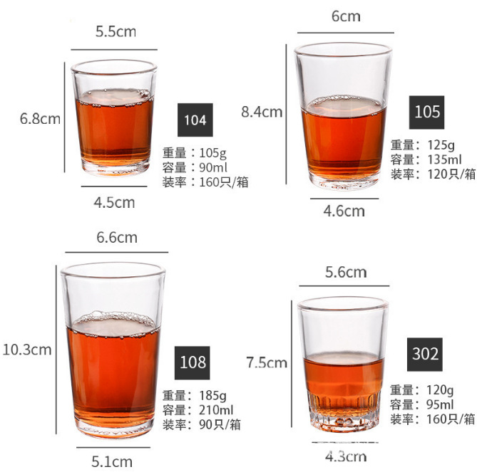 Tableware tempered cups, slanted smooth tempered cups, glass cups, water cups, transparent beer mugs, tea cups, juice cups Application Scenario