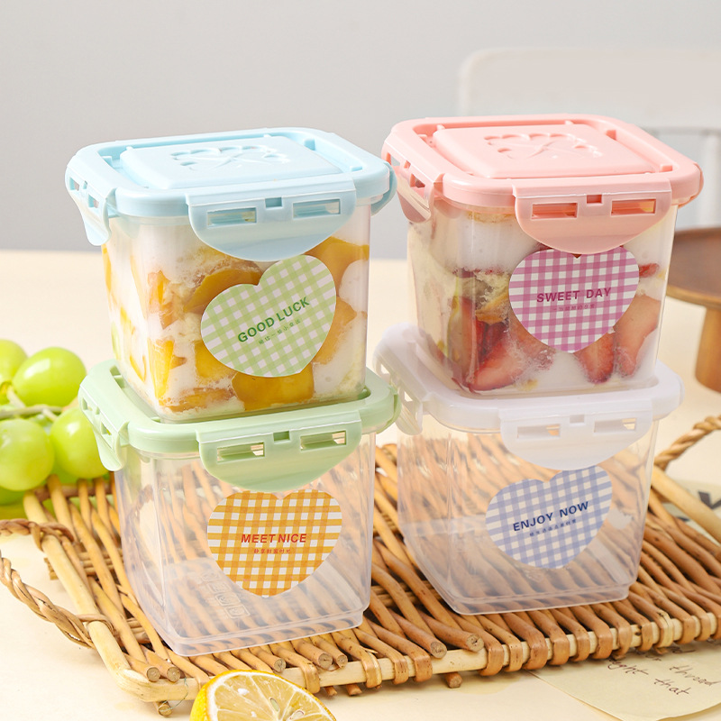 Recyclable mousse mille-feuille cake packaging box, soy milk cheese dessert jar, tiramisu sealed packaging box