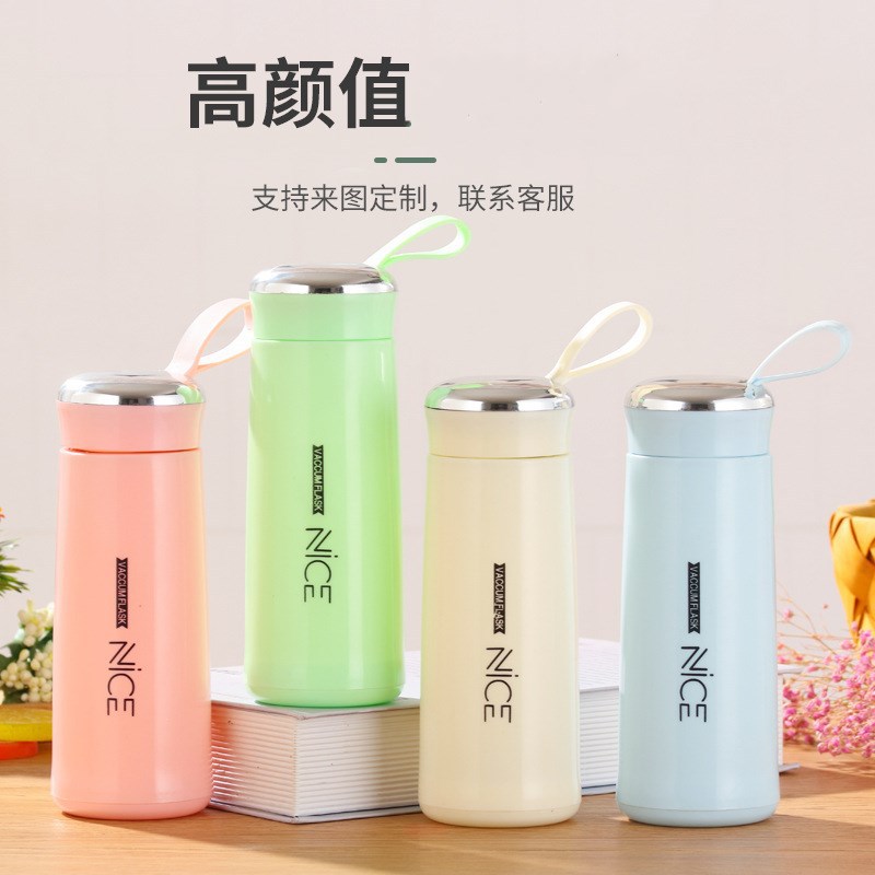Creative glass cups, double-layer insulated water cups, small gifts, advertising water cups, new models of ground promotion cups, wholesale printed logos details Picture