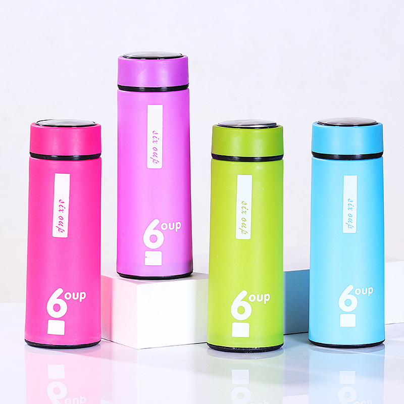 Creative double-layer glass cups, plastic shell business cups, portable advertising gift cups, ground promotion water cups, printed LOGO distribution details Picture