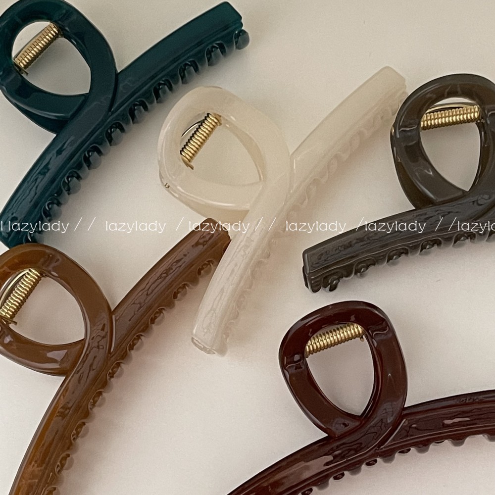 Elegant French hair clips, large retro and versatile, deep autumn color series, bath shark clips, cross-border hair accessories wholesale Specification drawing