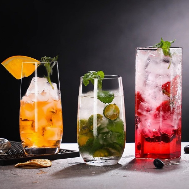 Wholesale of creative European-style crystal glass Colin cocktails, juice water cups, beverage cups, bars, hotels and restaurants Application Scenario