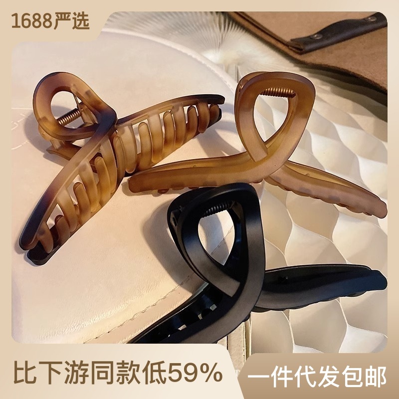 Korean 2025 original acrylic glossy line hair clips, women's coil hair clips, high-end and elegant hair clips, shark clips Specification drawing
