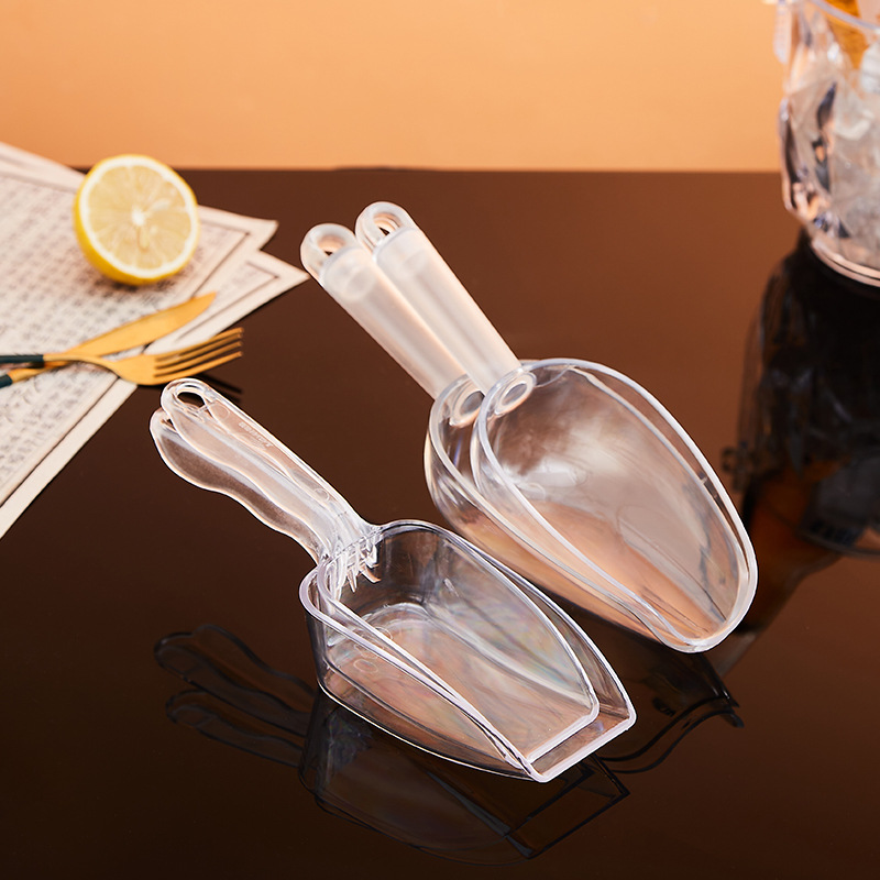 Thickened food spatula, tea spatula, milk tea shop ice maker, PC ice spatula, large plastic popcorn spatula, acrylic Specification drawing