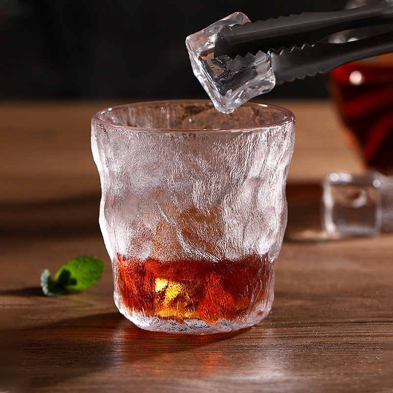 Glacial-patterned glass cups, high-appearance-level water cups, women's gradient color juice cups, children's summer Ins-style coffee cups, beer mugs details Picture