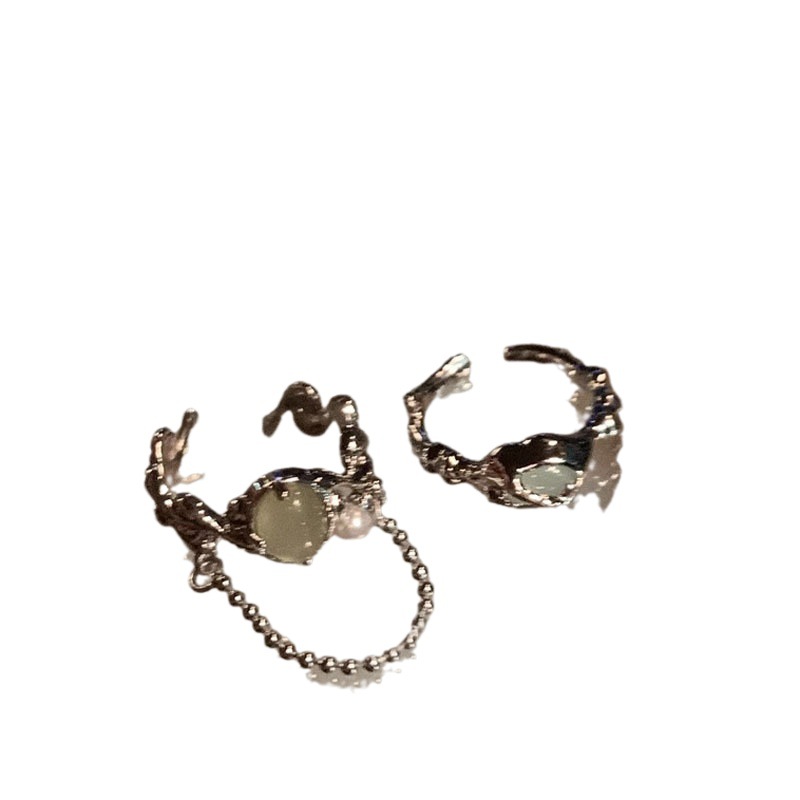 New Chinese-style cascading chain tassel pendant ring for women on Instagram, a niche and cold style high-end ring, trendy and cool Item Picture