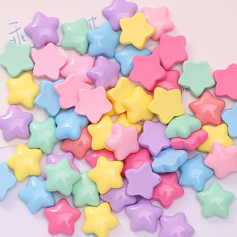 Star accessories, colorful self-made handmade diy hair clip materials, cream glue phone cases, hair accessories, water cups, resin accessories details Picture